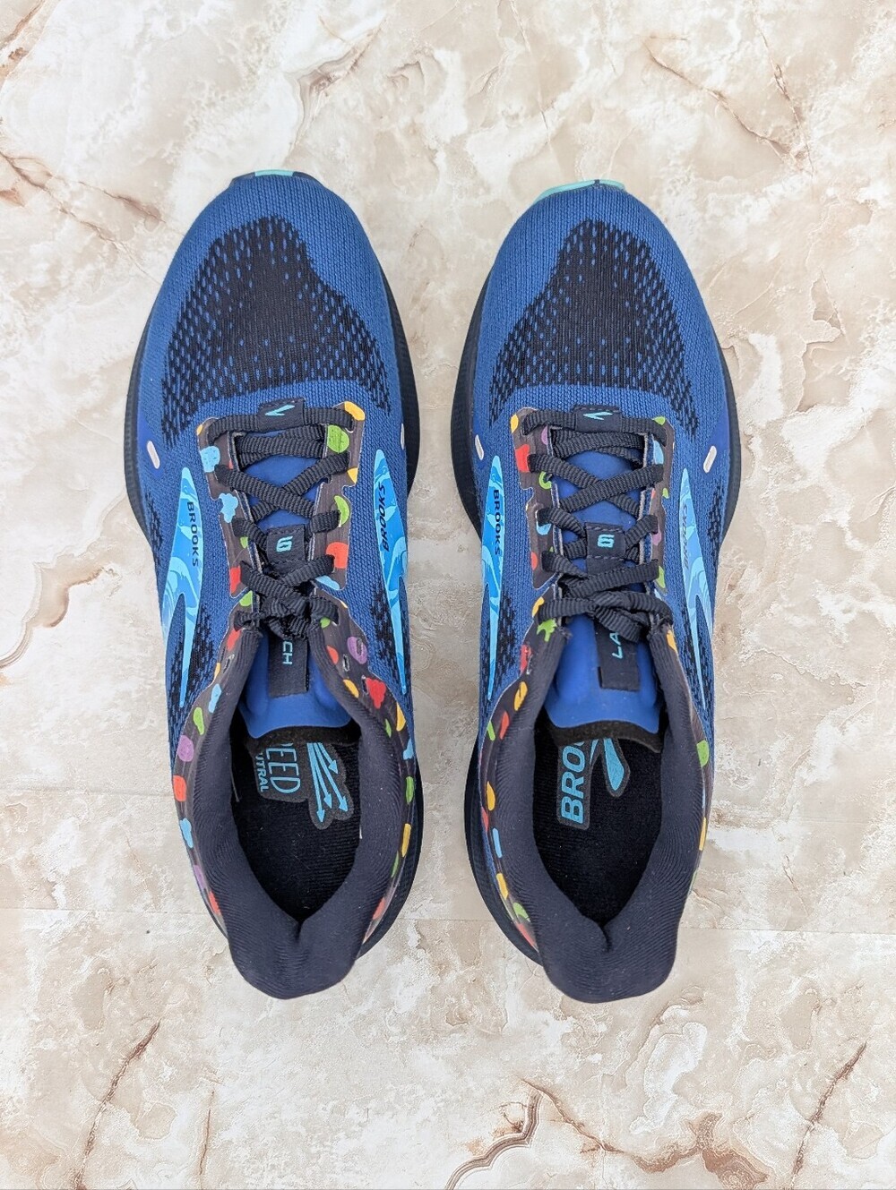 Brooks Men s Blue Multi-Color Running Sneakers Sz 8 - Picture 13 of 13